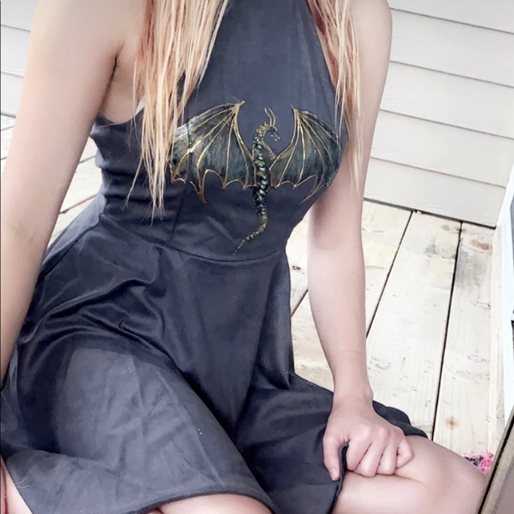 Hand Painted gemstone dress!